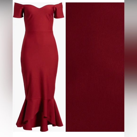 Lulu’s How Much I Care Off the Shoulder Dress Red - Picture 3 of 14